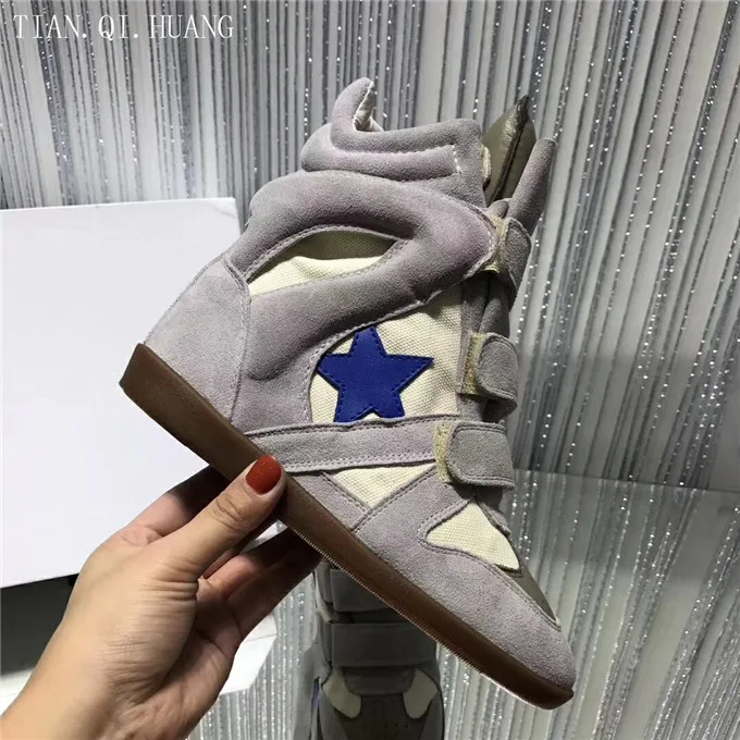 gray Женские новые стильные классические модные дизайнерские женские ботинки высокого качества из натуральной кожи осенне-зимние кроссовки - Цвет: gray