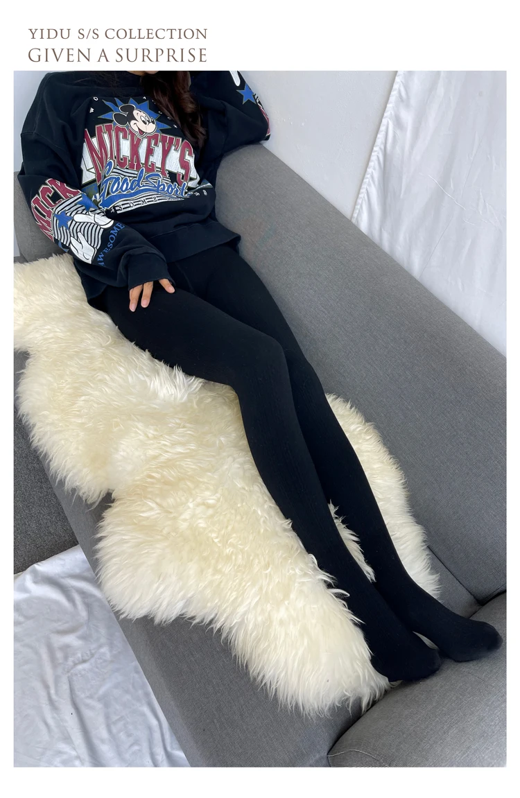 Twist Leggings Women's High Slimming Hip Raise Retro Easy Matching Step-on Pantyhose Autumn and Winter Warm