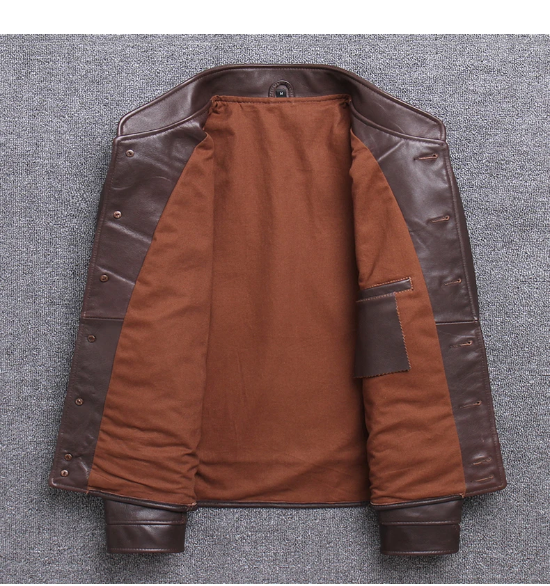 Мужская куртка из натуральной яловой кожи, винтажная куртка-бомбер из коровьей кожи, chaqueta cuero hombre, U-1905, KJ3201