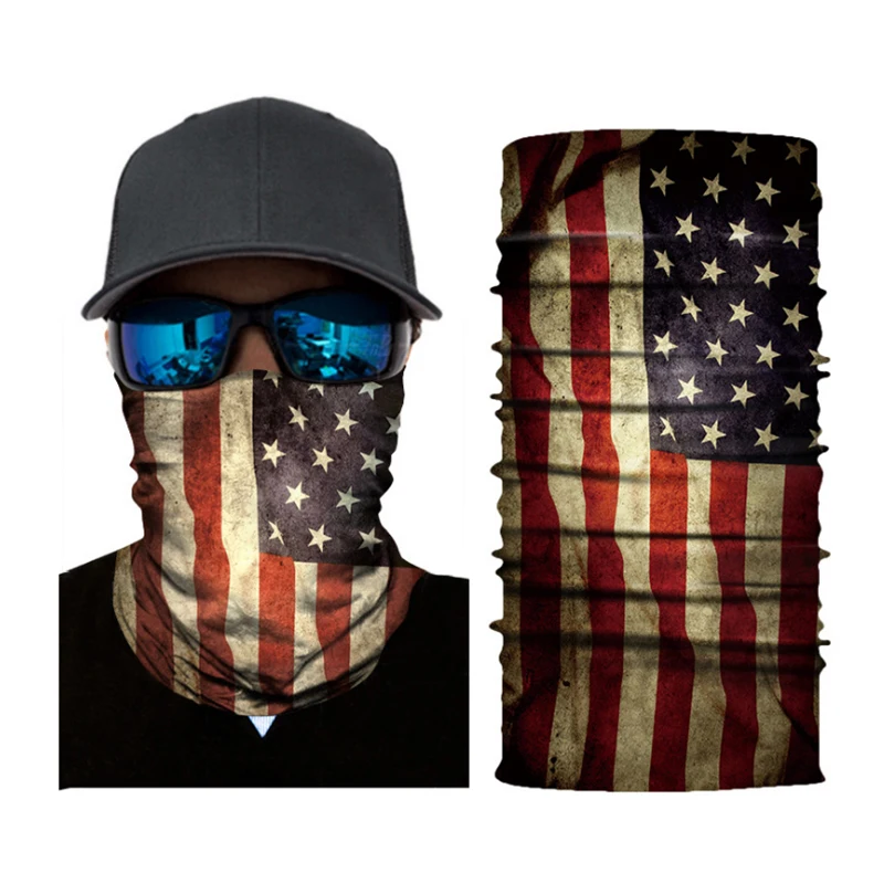 

Country Flag 3D Digital Printing Bandana Custom Logo Neck Gaiter Tubular Polyester Bandana Balaclava Face Mask Cycling Bandana