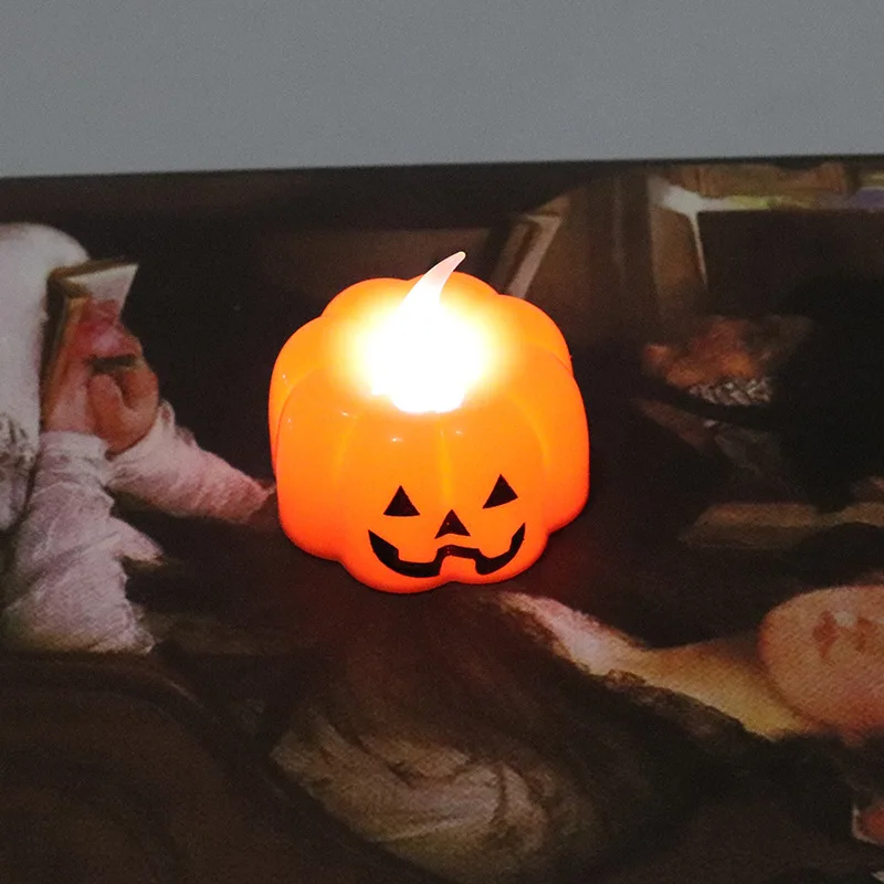 Классическая свечка фонарь в форме тыквы дизайн маленький светодиодный Прочный Крытый свечи Лампа фонарь декор для Хэллоуина, вечеринки