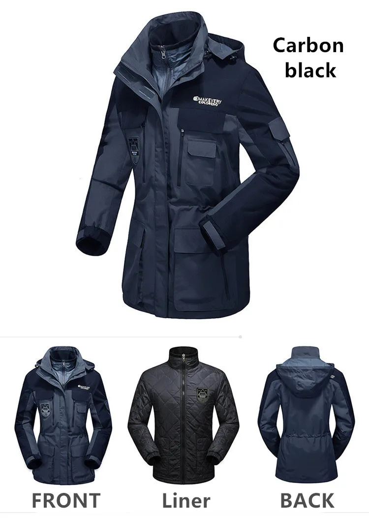 Новая уличная зимняя одежда, негабаритная куртка, индивидуальная утолщенная хлопковая подкладка, два в одном, Водонепроницаемая дышащая куртка для женщин