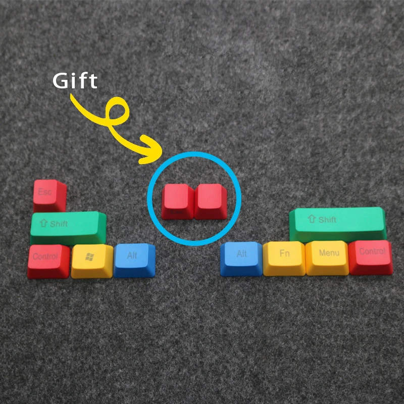 10 клавиш RGBY цветные клавиши чистые/верхние/боковые распечатанные PBT для USB