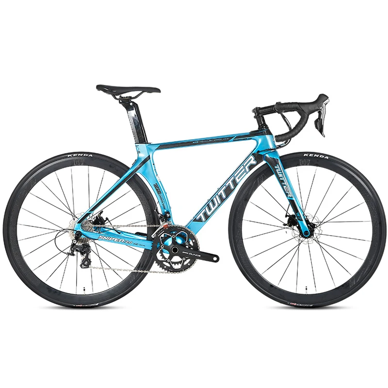 Perfect TWITTER SNIPER2.0 Carbon Road Bike 700C Bicycle 16/22 Speed Road Bike for Hydraulic Disc Brake 105/5800 Derailleur 3