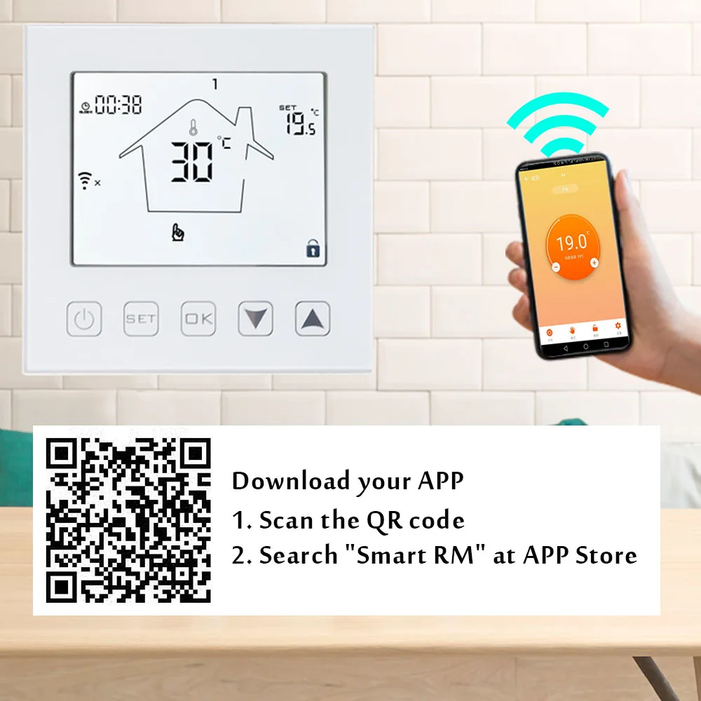 Koop Wifi Thermostaat 16A Smart Touch Temperatuurregelaar Elektrische Vloerverwarming Thermostaat Tuya App Afstandsbediening