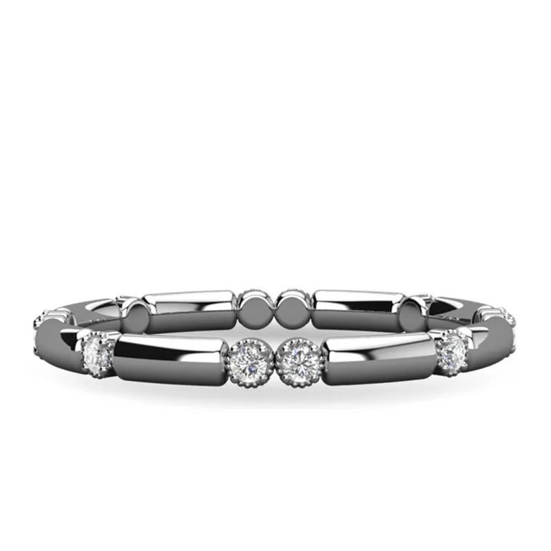 Creative Rose Gold Silver Color Knuckle Ring Simple Female Small White Zircon Ring Fashion Wedding Engagement Rings For Women