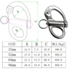 5Pcs 35mm Stainless Steel Mini Fixed Snap Shackle Quick Release Fixed Shackles with Round Ring Marine Boat Rigging Hardware 5pcs ► Photo 3/6