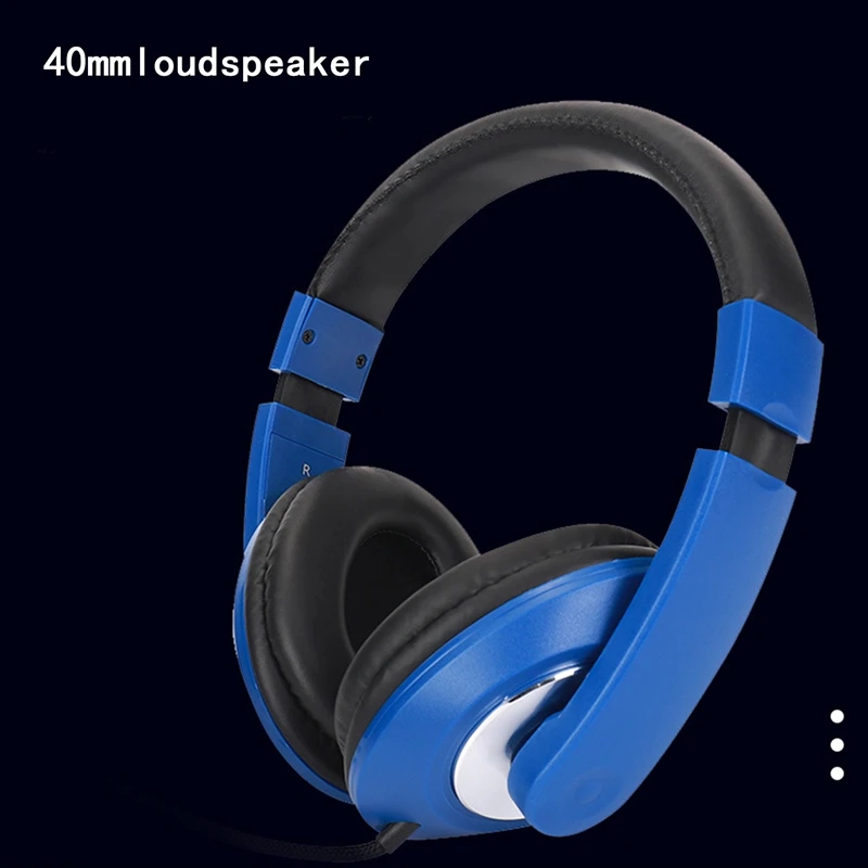 Voice Headsets Wired Gaming Headsets Foldable 3 5mm AUX Headsets with Mic Subwoofer for Computer Phones MP3 MP4