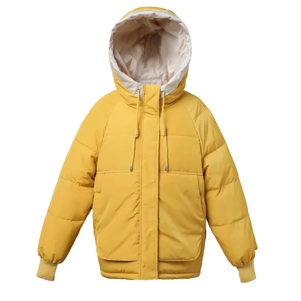 JAYCOSIN, Зимняя женская куртка Chaqueta Mujer, плотная верхняя одежда, пальто с капюшоном, короткие женские куртки с хлопковой подкладкой, Jaqueta 19AUG20
