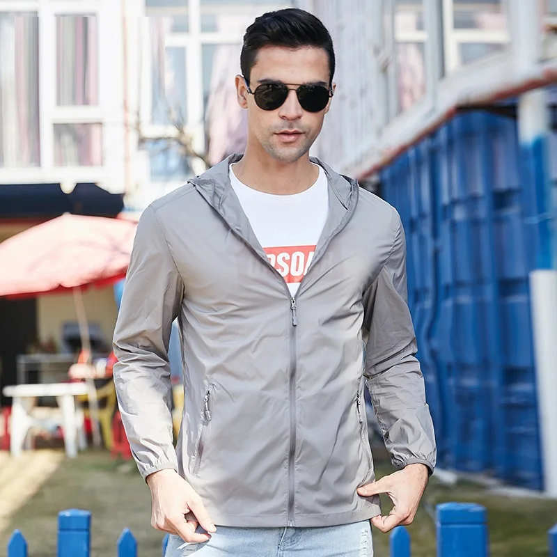 Men Thin Sunscreen Jacket Spring Autumn Large Size 5XL Male Overalls Summer sun-proof Windbreaker Jacket Sunscreen Clothing
