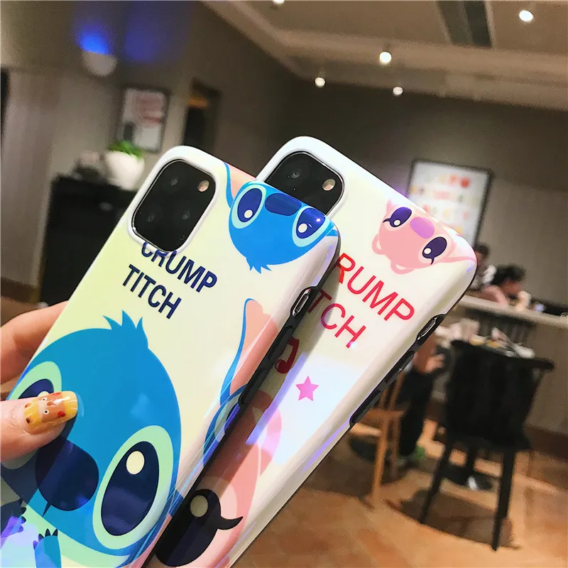 Ститч чехол для телефона для IPhone 11 Pro Max XR XS чехол милый силиконовый чехол для IPhone 7 8 6s Plus чехол для телефона мультяшный Мягкий ТПУ чехол