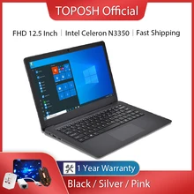 

12.5 Inch Intel N3350 Slim Small Laptop 4GB+64GB Ultrabook Business Office Notebook Computer Netbook Mini PC 64-Bit Quad Core