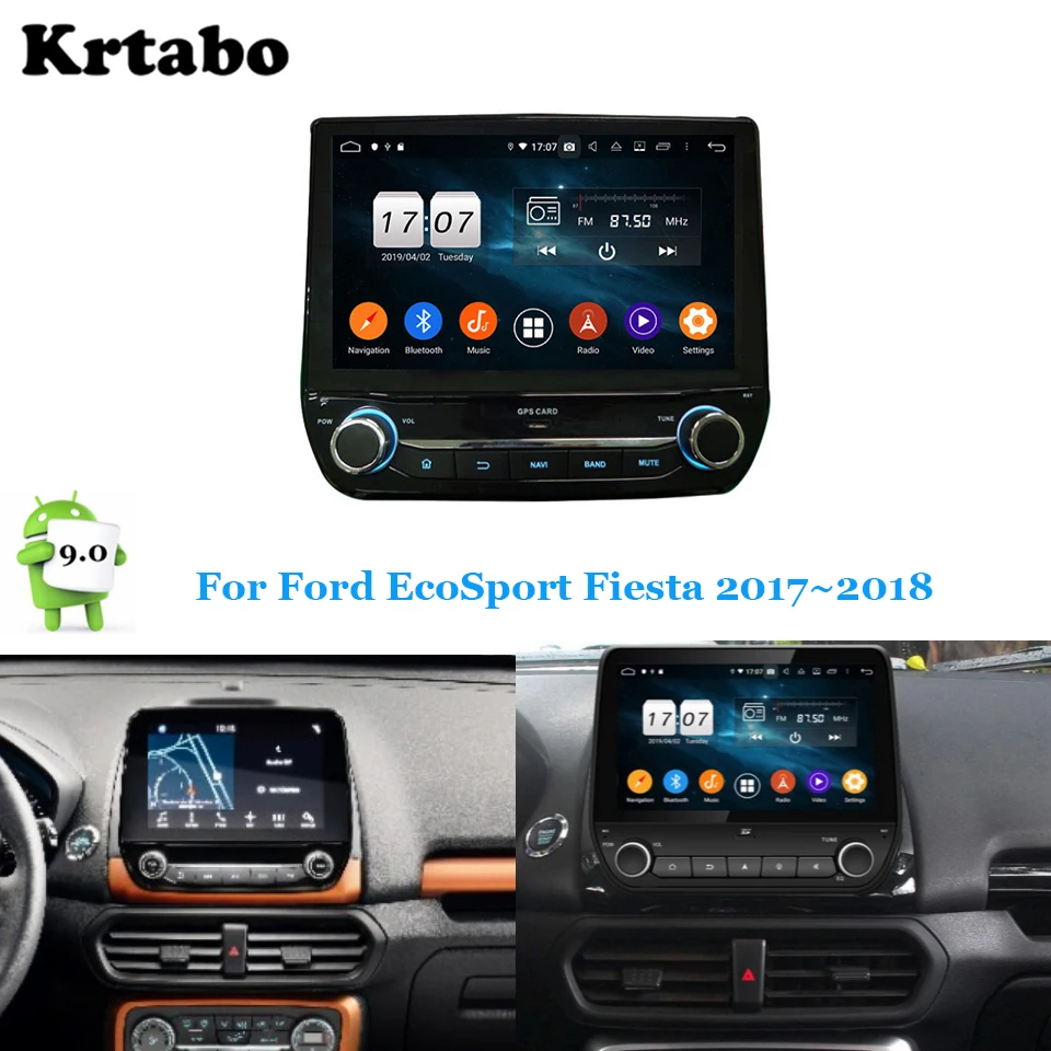 

Car radio Android multimedia player 4G RAM For Ford EcoSport Fiesta 2017~2018 Car touch screen GPS Support Carplay