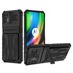 Custodia per telefono shockproof con slot per schede e supporto - Copertura in silicone durevole con supporto