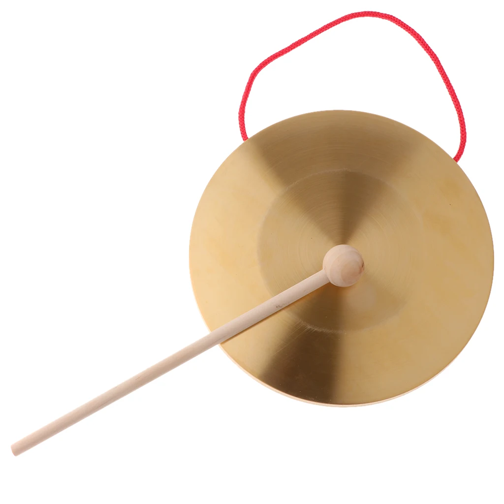 Hand Gong Chapel Copper Cymbals Percussion Opera Gong for Kids Children Toys (18cm)