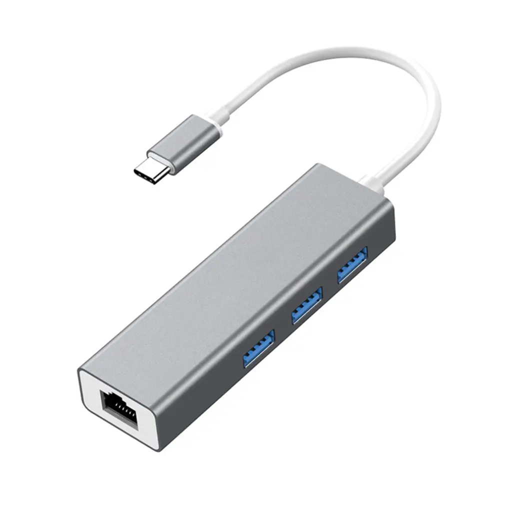 Сетевая карта типа C для RJ45, 100 триллионов, концентратор USB 3,0, концентратор типа C для RJj45, сетевой адаптер USB 3,0 Ethernet