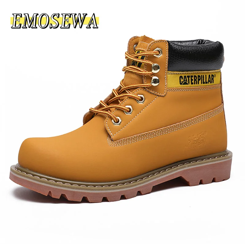 Cena 2019 jesienne nowe męskie buty duże rozmiary 38 46 Vintage Brogue College Style męskie buty Casual koronka up wysokie buty dla mężczyzny żółty