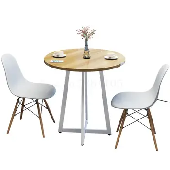 

Simple casual coffee table small apartment dining table negotiation table reception table and chairs balcony table