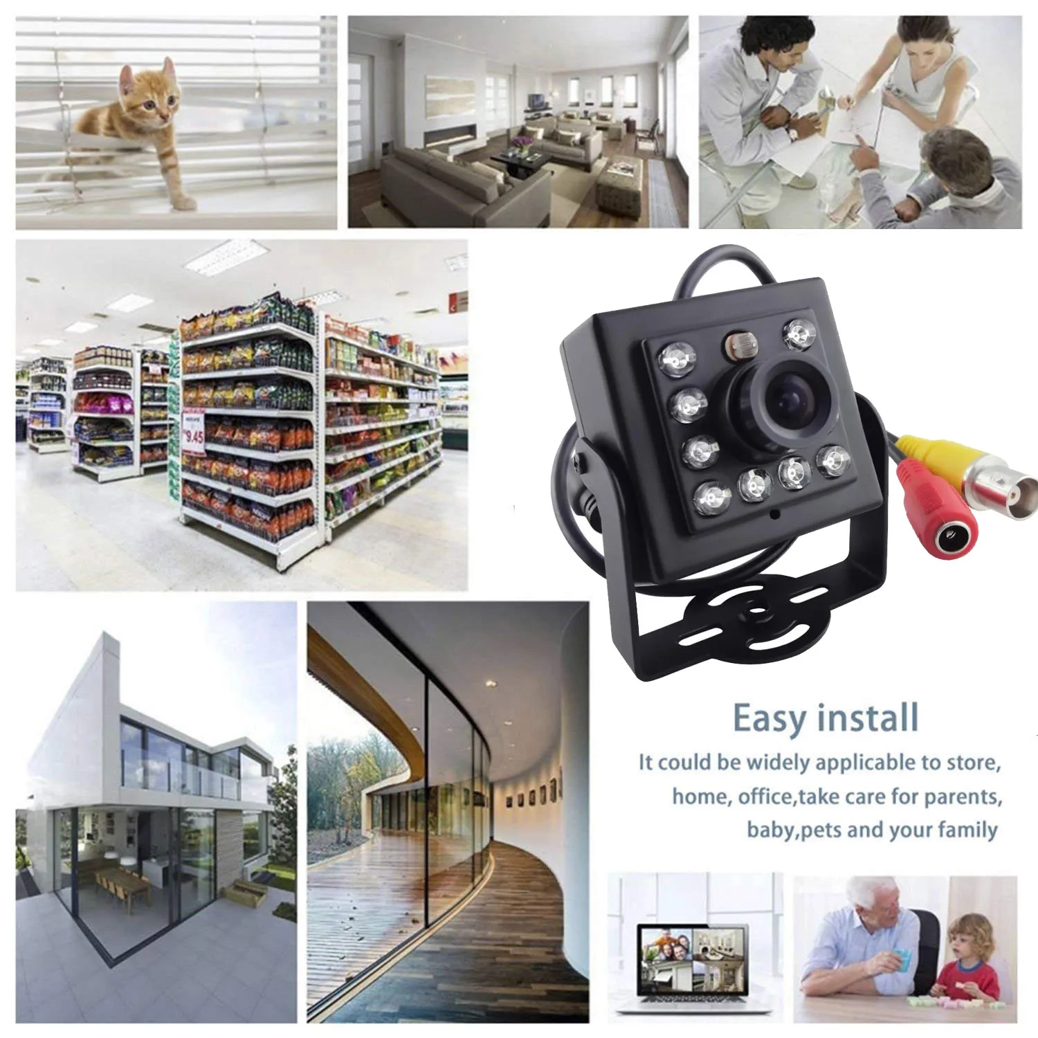 Uvusee CCTV sony Effio 1000TVL 960H 10 шт. день/ночь ик светодиодный камера безопасности D/N мини камера наблюдения