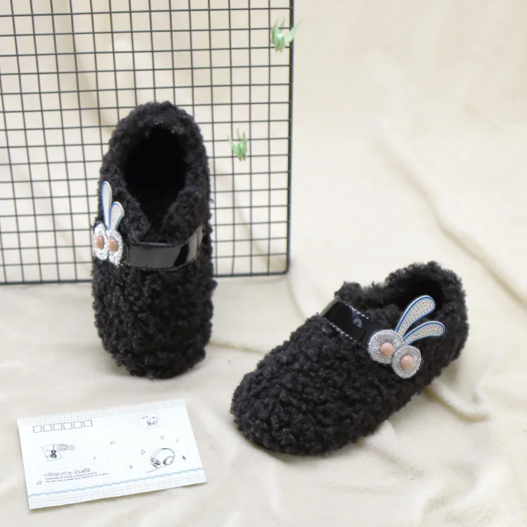 Детская обувь; повседневная обувь на плоской подошве для девочек; удобная зимняя обувь на мягкой подошве для девочек; Лидер продаж; меховая обувь; однотонные Детские лоферы; 21-30