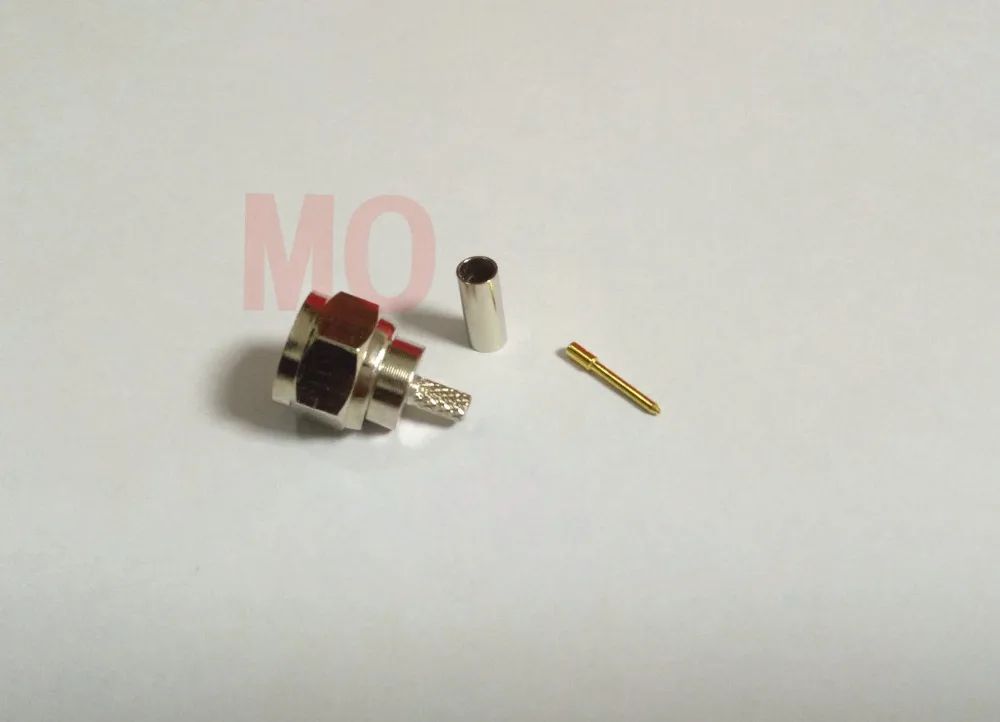500pcs F Male Plug Straight Crimp RG174 LMR100 RG316 RF Connector Selling