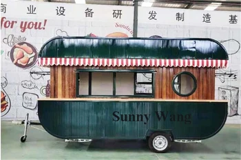 

colorful classical food cart mobile vending cart snack food vending truck with customized