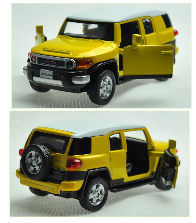 1:32 моделирование Toyota FJ Cruiser SUV модель игрушечного автомобиля из сплава оттягивание детские игрушки Лицензионная коллекция подарок внедорожник дети