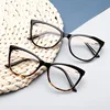 Diopter 0 -0.5 -0.75 -1.0 -1.5 -2.0 -3.0 To -8.0 Myopia Glasses Anti Blue Light Cat Eye Big Frame Prescription Eyewear 4