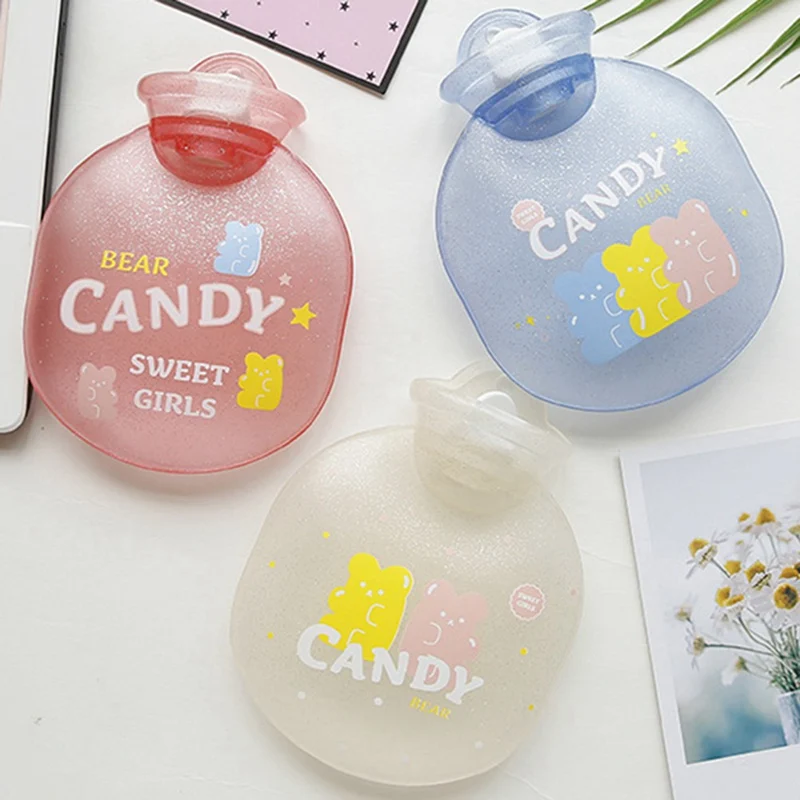

Cartoon Cute Mini Hot Water Bottles Small Portable Hand Warmer Water Injection Storage Tools For Women And Girls