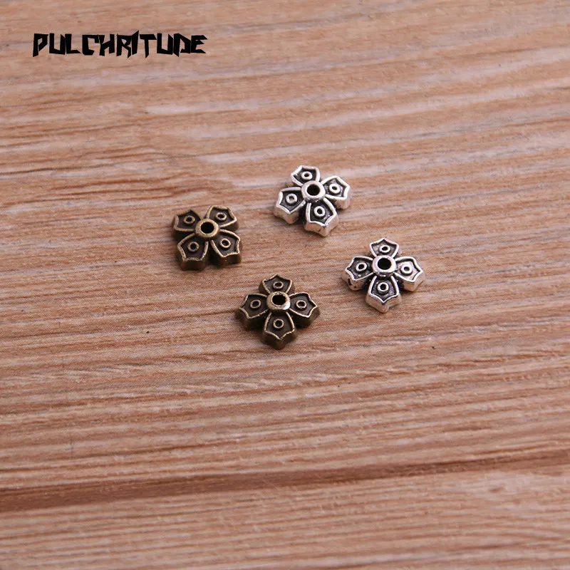 PULCHRITUDE 60 шт. 7*7 мм двухцветная розетка полый мини цветок DIY разделенные ювелирные аксессуары Подвески для изготовления ювелирных изделий