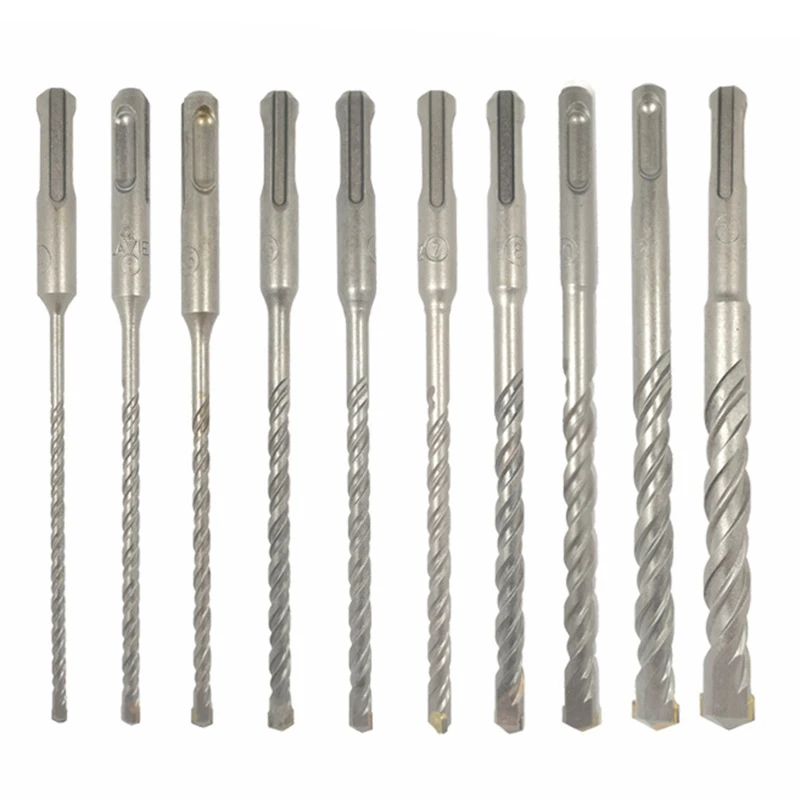 EASY-10Pcs, электрический молоток Sds Plus, набор сверл 160 мм для бетонной стены, кирпичного блока, кирпичной кладки, сверлильные долота 4 мм, 5 мм, 6 мм