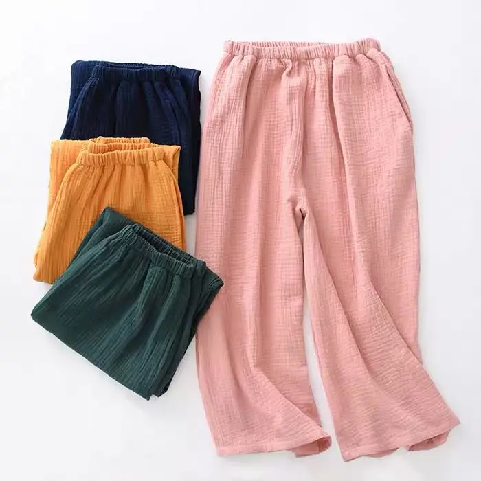 Mejor Compra 13 colores gran oferta de verano de primavera pantalones de pierna ancha casual suelto de lino de algodón pantalones de talla grande M- 5XL 6XL 7XL vintage 3BjWjgMjl