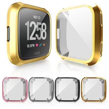 

1PC Ultra-Thin Soft Plating TPU Case Cover For Fitbit Versa Full Protection Silicone Cases Wearable Devices Smartwatch Protector