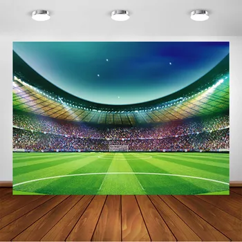 

Football Stadium Backdrop for Photography Green Grass Soccer Field Sports Photo Background Studio Photo Shoot