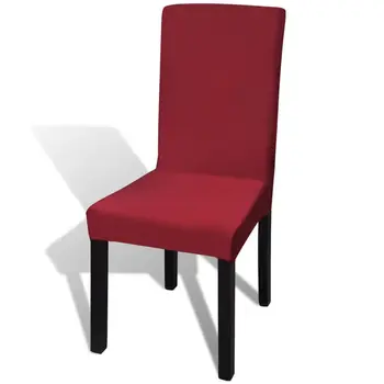 

6 x chair cover stretch chair cover straight Burgundy