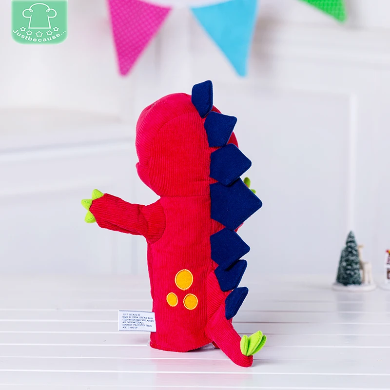 Triceratops Tyrannosaurus Rex plush hand puppet doll cloth hand mouth newborn interactive toys appease active