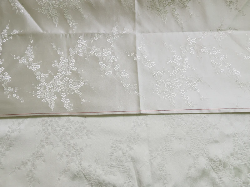 Brocado-Material 29" breit | 1 Meter | 2 Meter | 5 Meter chinesischer Pflaumen-Blumen-Brokat-Viskose-Bastelstoff – Detail 15