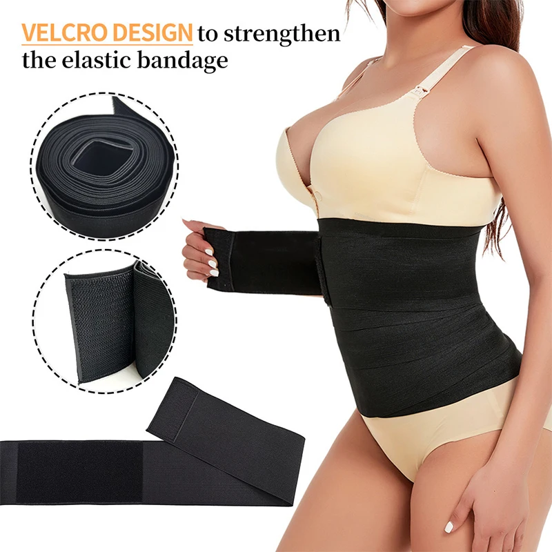 Waist Cincher Body Shaper Women Slimming Tummy Wrap Belt Stretch Corset Waist Trainer Shaperwear Band Control Waist Belly Sheath spanx underwear