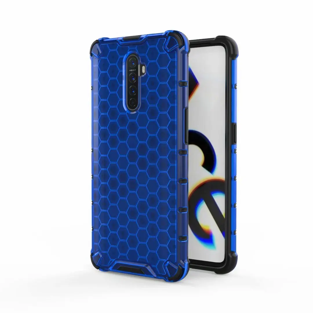 blue Для OPPO Realme X2 Pro Чехол Мягкий силиконовый гибридный противоударный защитный чехол на заднюю панель для realme x2 pro x2pro shell - Цвет: blue