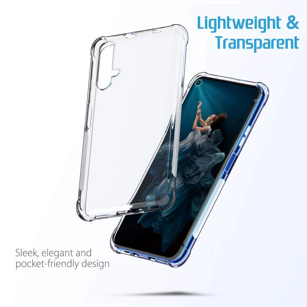 Для huawei nova 5T Honor 20s воздушная Подушка Мягкие ТПУ Силиконовые прозрачные чехлы подушка безопасности противоударный чехол-бампер