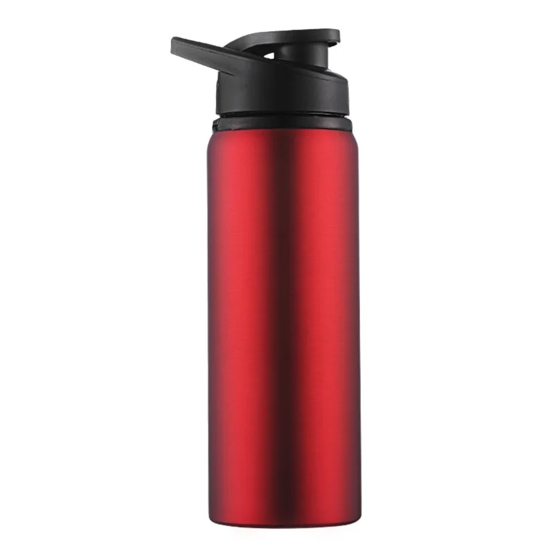 700 мл Однослойная бутылка для воды из нержавеющей стали(не термос) BPA прямая Питьевая Спортивные Бутылки портативная бутылка для напитков - Цвет: Красный