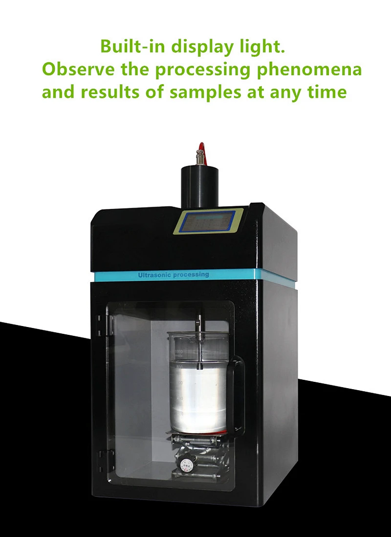 

2 in 1 Ultrasonic Homogenizer Sonicator Processor with Φ6mm Probe Lab Cell Disruptor Mixer (120W, 120mL)