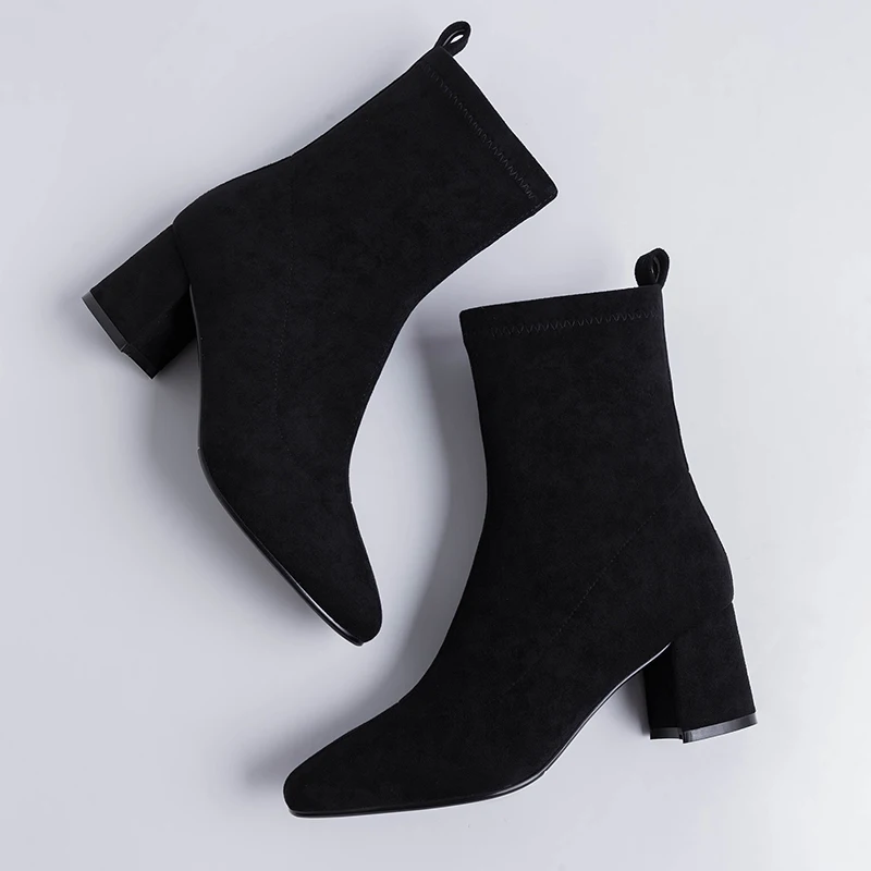 new women's fashion autumn and winter women's boots ankle boots comfortable warm women's thick with women shoes boots size34-43