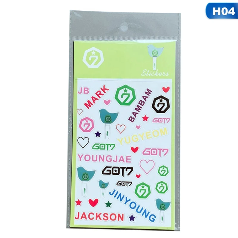 1 шт. K-pop Seventeen Twice Got7 Blackpink Водонепроницаемая прозрачная наклейка s DIY Hand Q восхитительный милый стикер для канцелярских товаров