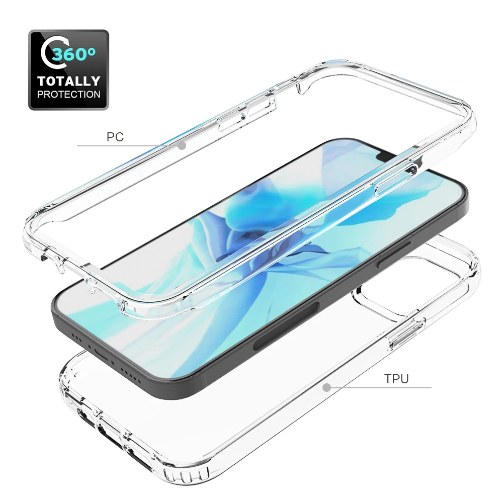 iphone 12 pro wallet case 2 in 1 High Transparency Bumper Shockproof Phone Case For iPhone 14 13 11 12 Pro Max XR XS Max X 7 8 Plus Silicone Protect Cover best iphone 12 pro case