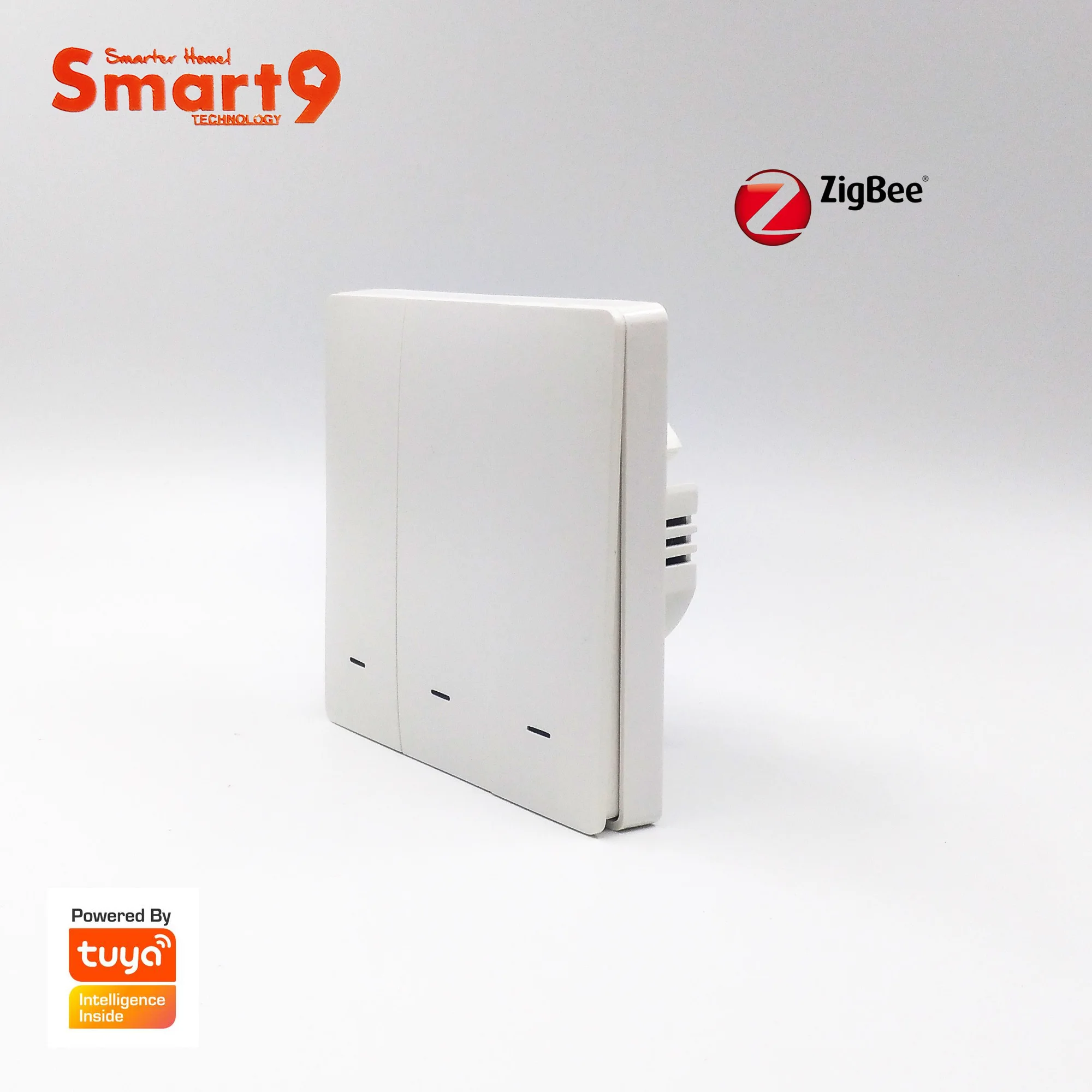 Настенный выключатель Smart9 ZigBee, работающий с ступицей TuYa ZigBee, дизайн кнопки с управлением через приложение Smart Life, питание от TuYa - Комплект: Wall Switch D 03CH