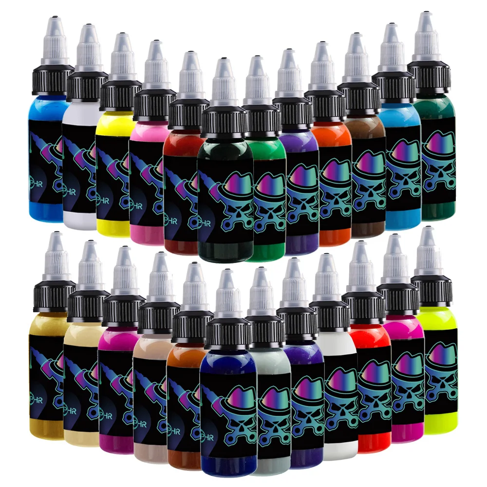 OPHIR Airbrush Acrylic Paint DIY Ink Airbrush DIY Acrylic Pigment Ink for Model Shoes Leather Painting 24 Colors for ChooseTA005