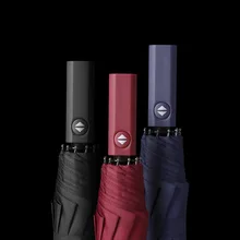 Полностью автоматическая 10 кости Бизнес зонтик 3 складной большая дорожная Бизнес автомобиля 10K зонтик подарок зонтик идеи подарка B50(China)