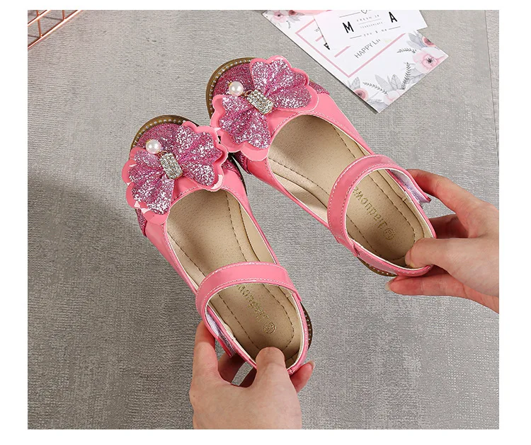 Детская одежда для девочек bling туфли-лодочки Танцы летние туфли на плоской подошве вечерние туфли принцессы для девочки; Цвет: розовый, золотистый, серебристый, красный цвета 25-36 619-6 GZX02