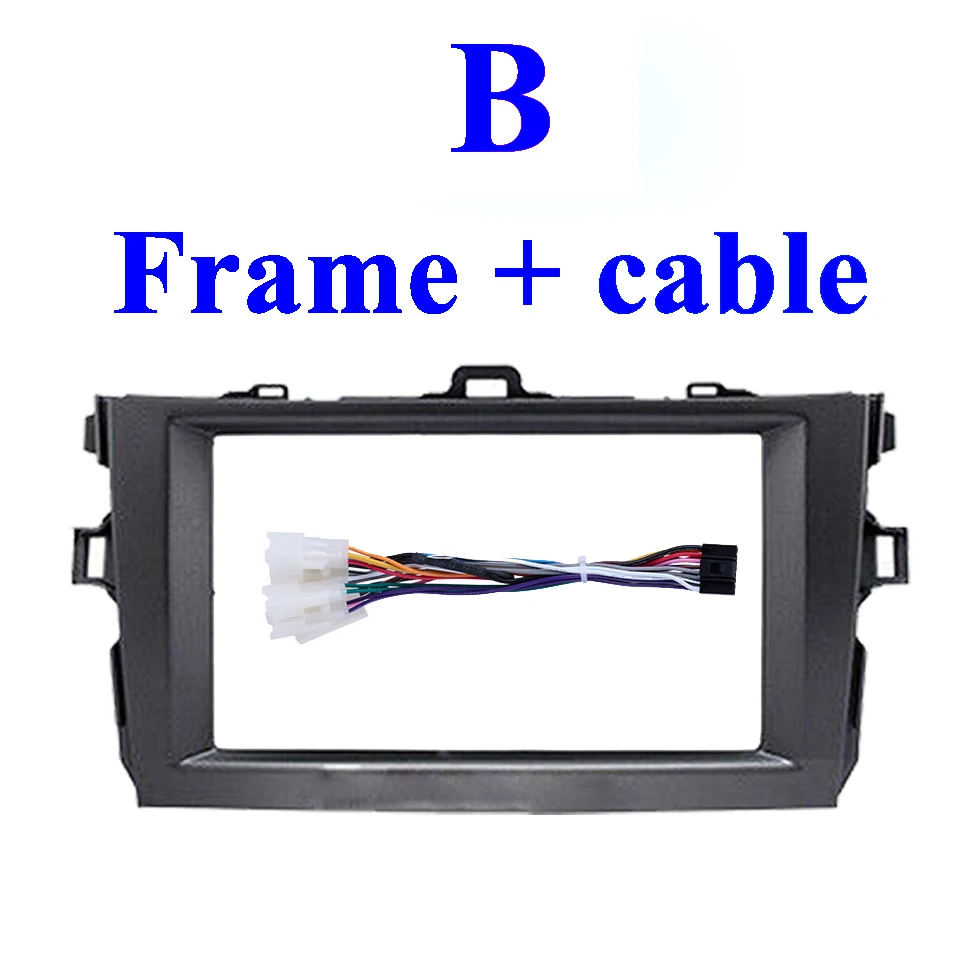 2DIN вещания Стерео DVD панель Рамка для 7 дюймов Toyota Corolla для 2006 2007 2008 2009 2010 2011 2012 - Название цвета: Corolla frame cable